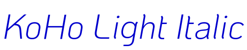 KoHo Light Italic フォント